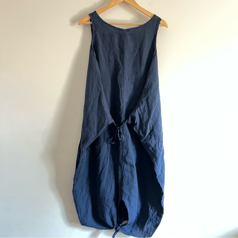 Vasna Blue Lagenlook 100% Linen Midi/Maxi Dress Womens Size 1X - Picture 8 of 9